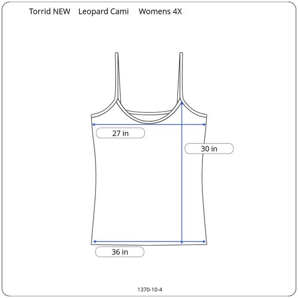 Torrid NEW Leopard Button Down Lace Cami Womens 4X (26) Studio Knit Swing Tank - Picture 7 of 7